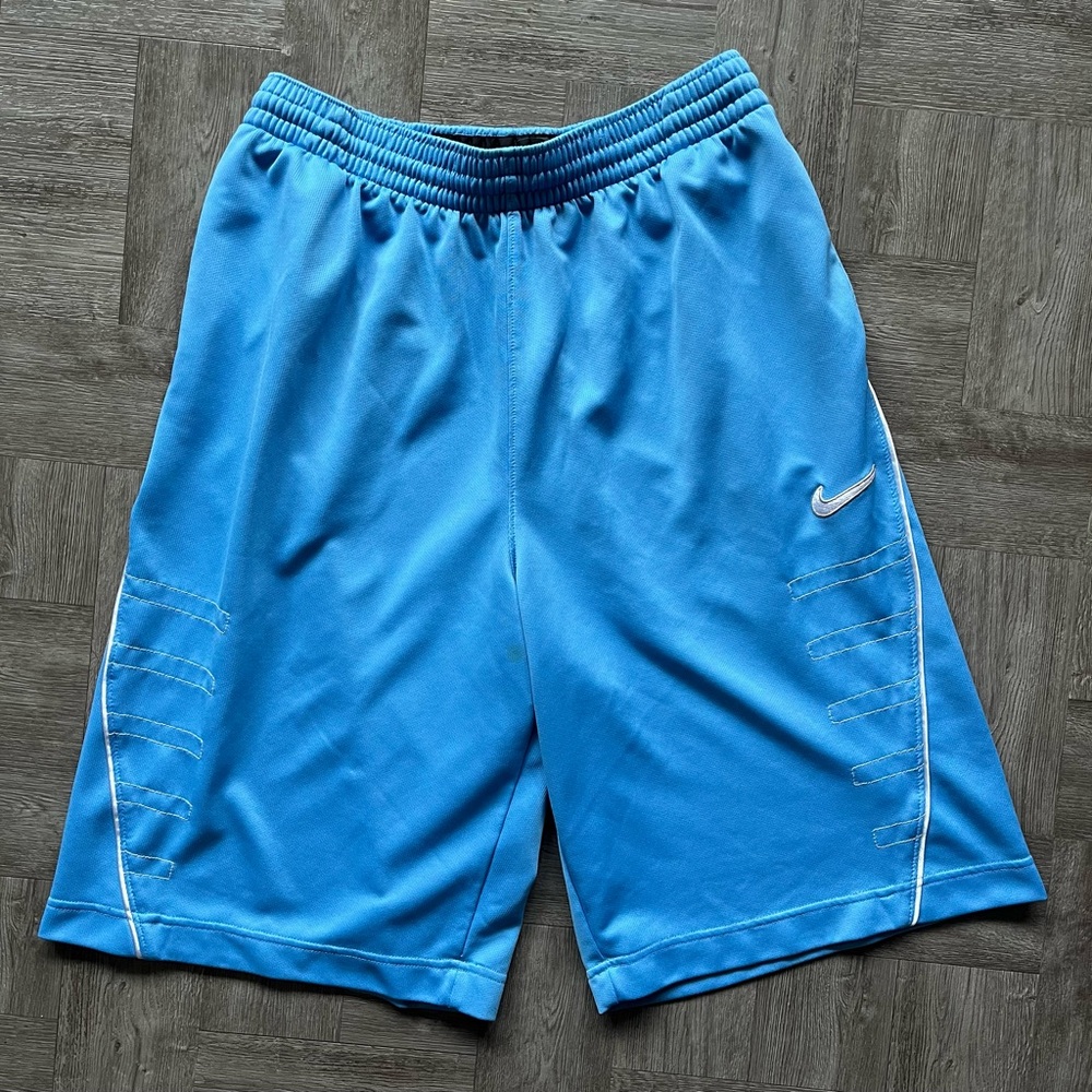 Nike Basketball Dri-Fit Long Shorts Baby Blue Men's Large Size L Athletic